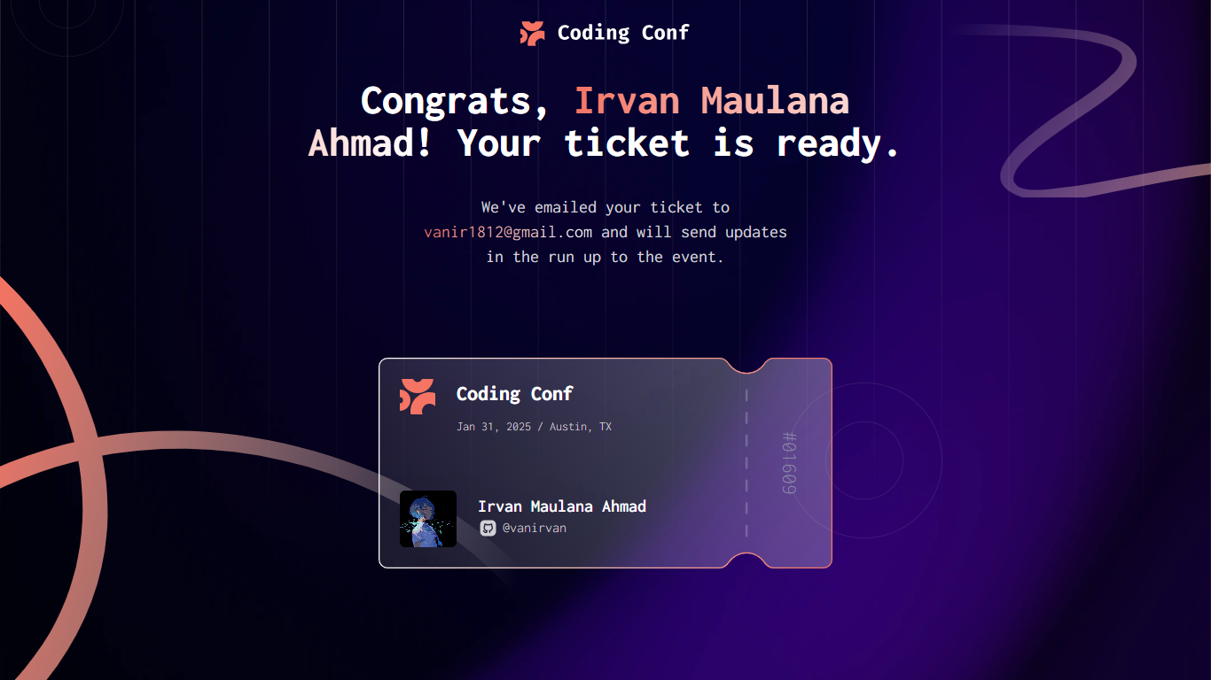Conference ticket generator